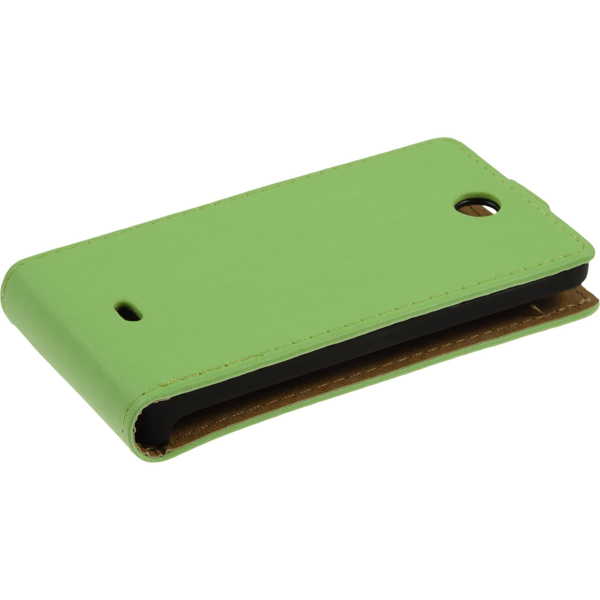 Kunst-Lederhülle für Microsoft Lumia 430 Dual - Flip-Case grün – Ansicht 5