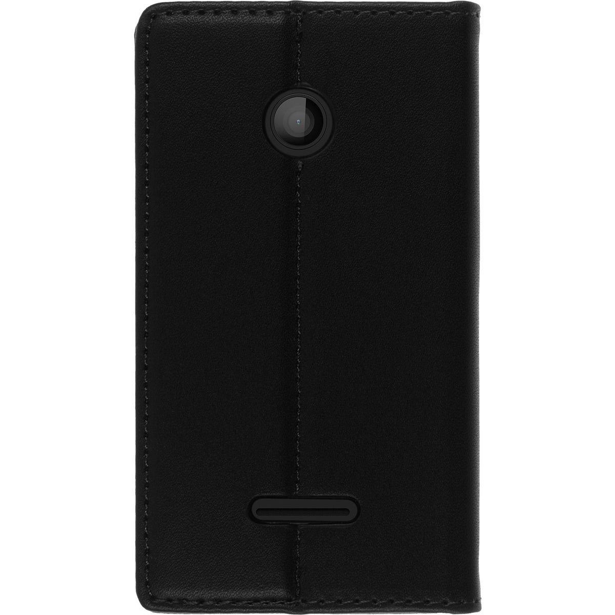 Kunst-Lederhülle für Microsoft Lumia 435 - Book-Case schwarz – Ansicht 6