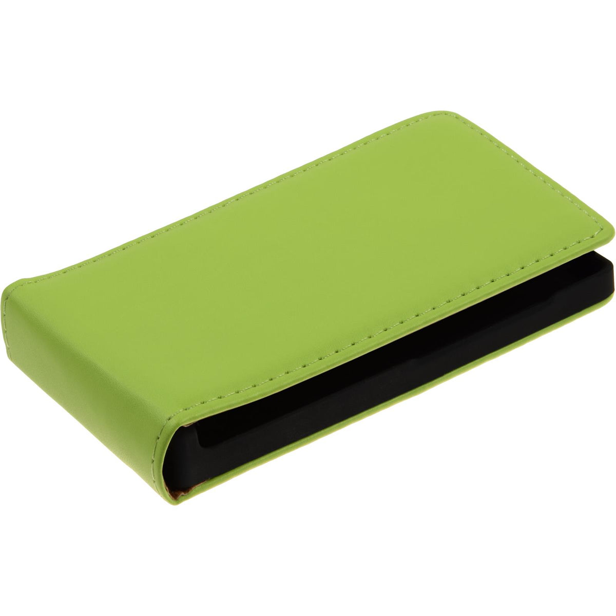 Kunst-Lederhülle für Microsoft Lumia 435 - Flip-Case grün – Ansicht 2