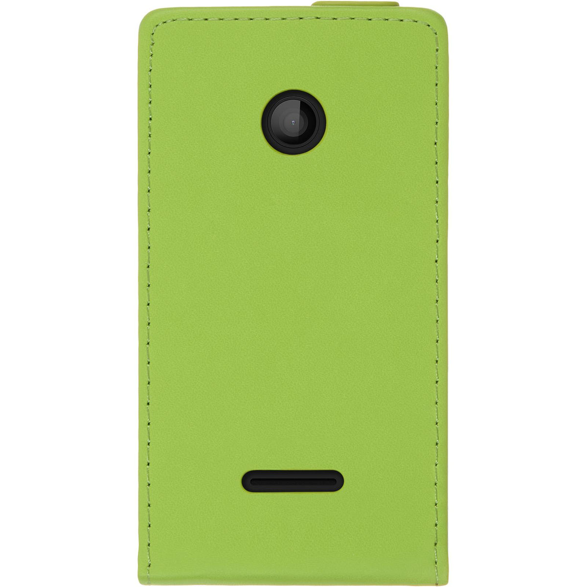 Kunst-Lederhülle für Microsoft Lumia 435 - Flip-Case grün – Ansicht 5