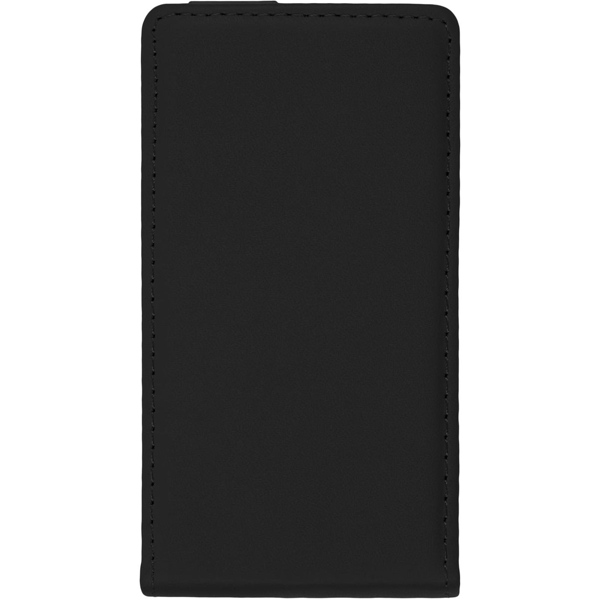 Kunst-Lederhülle für Microsoft Lumia 435 - Flip-Case schwarz – Ansicht 4