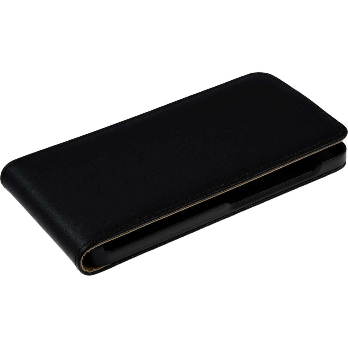 Kunst-Lederhülle für Microsoft Lumia 535 - Flip-Case schwarz – Ansicht 2