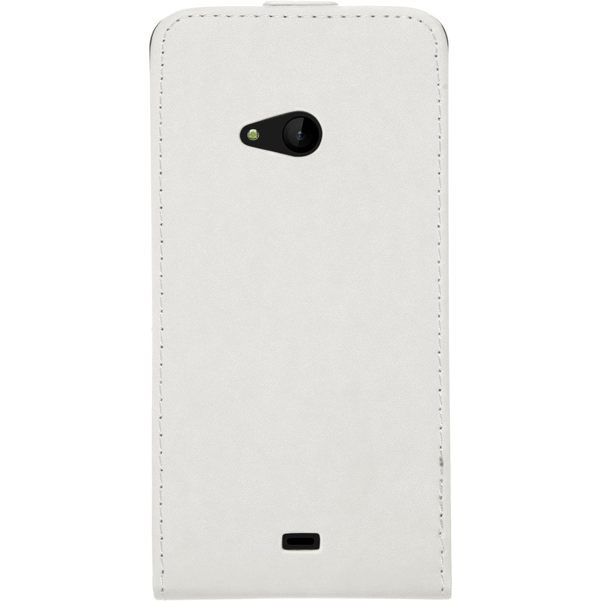 Kunst-Lederhülle für Microsoft Lumia 540 Dual - Flip-Case weiß – Ansicht 3