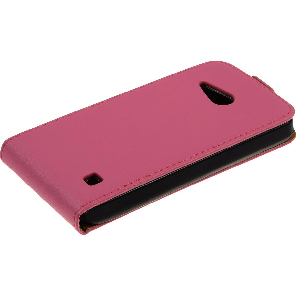 Kunst-Lederhülle für Microsoft Lumia 550 - Flip-Case pink – Ansicht 3