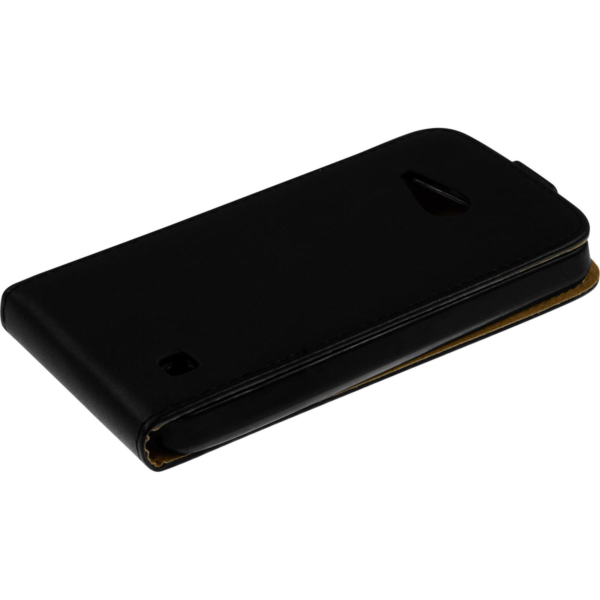 Kunst-Lederhülle für Microsoft Lumia 550 - Flip-Case schwarz – Ansicht 3