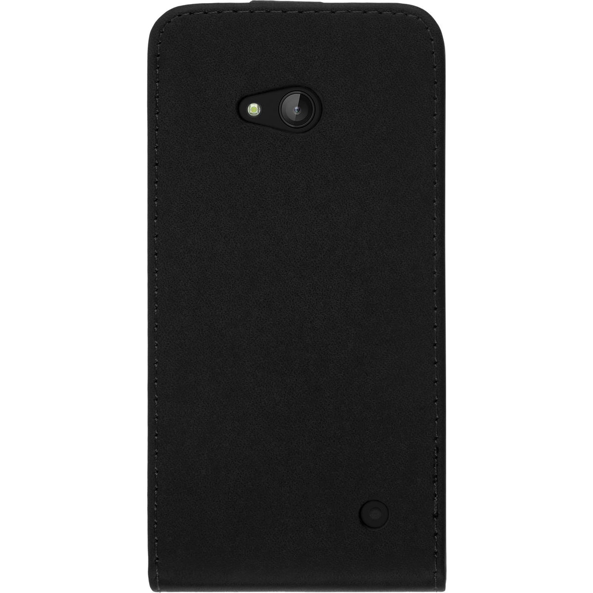 Kunst-Lederhülle für Microsoft Lumia 640 - Flip-Case schwarz – Ansicht 3