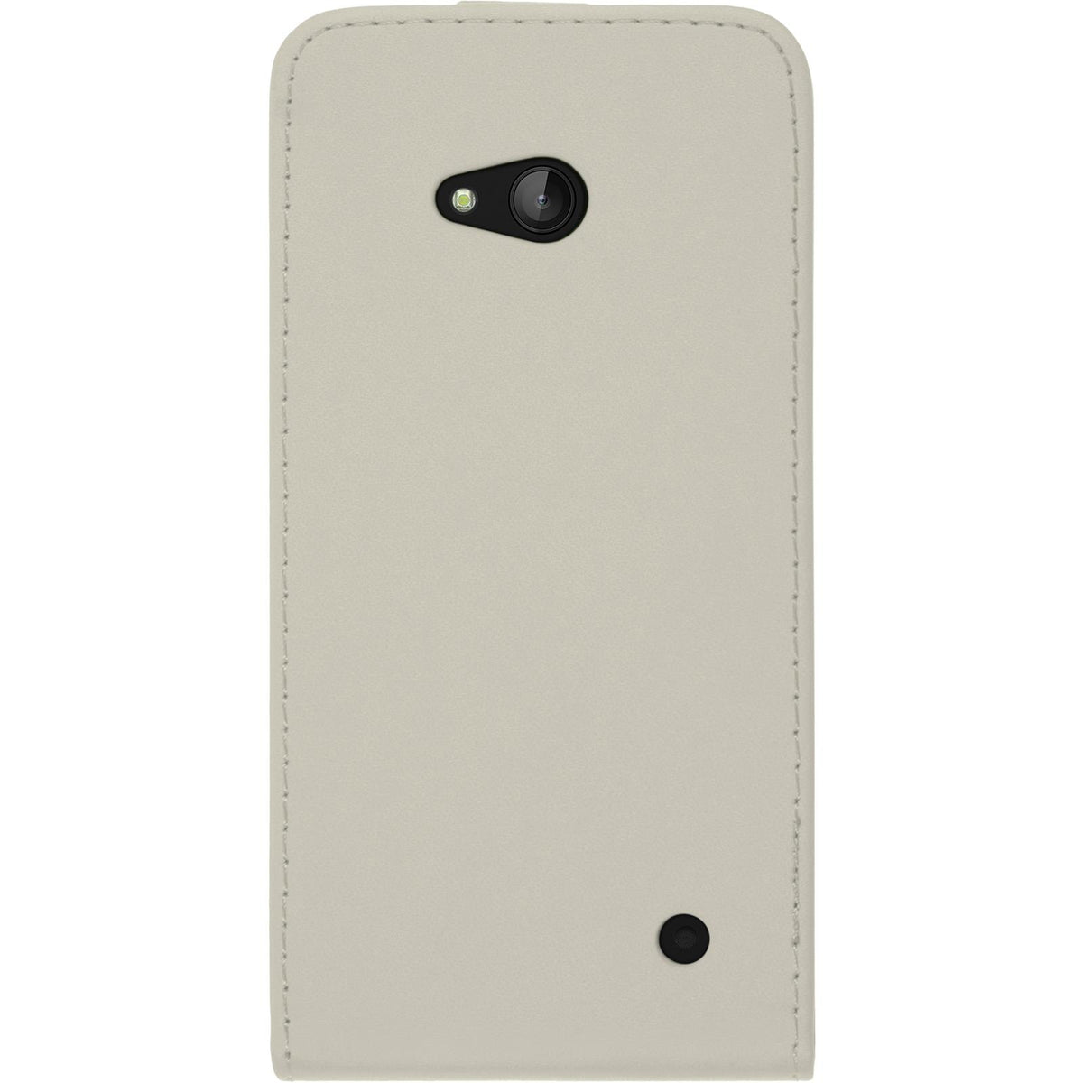 Kunst-Lederhülle für Microsoft Lumia 640 - Flip-Case weiß – Ansicht 3