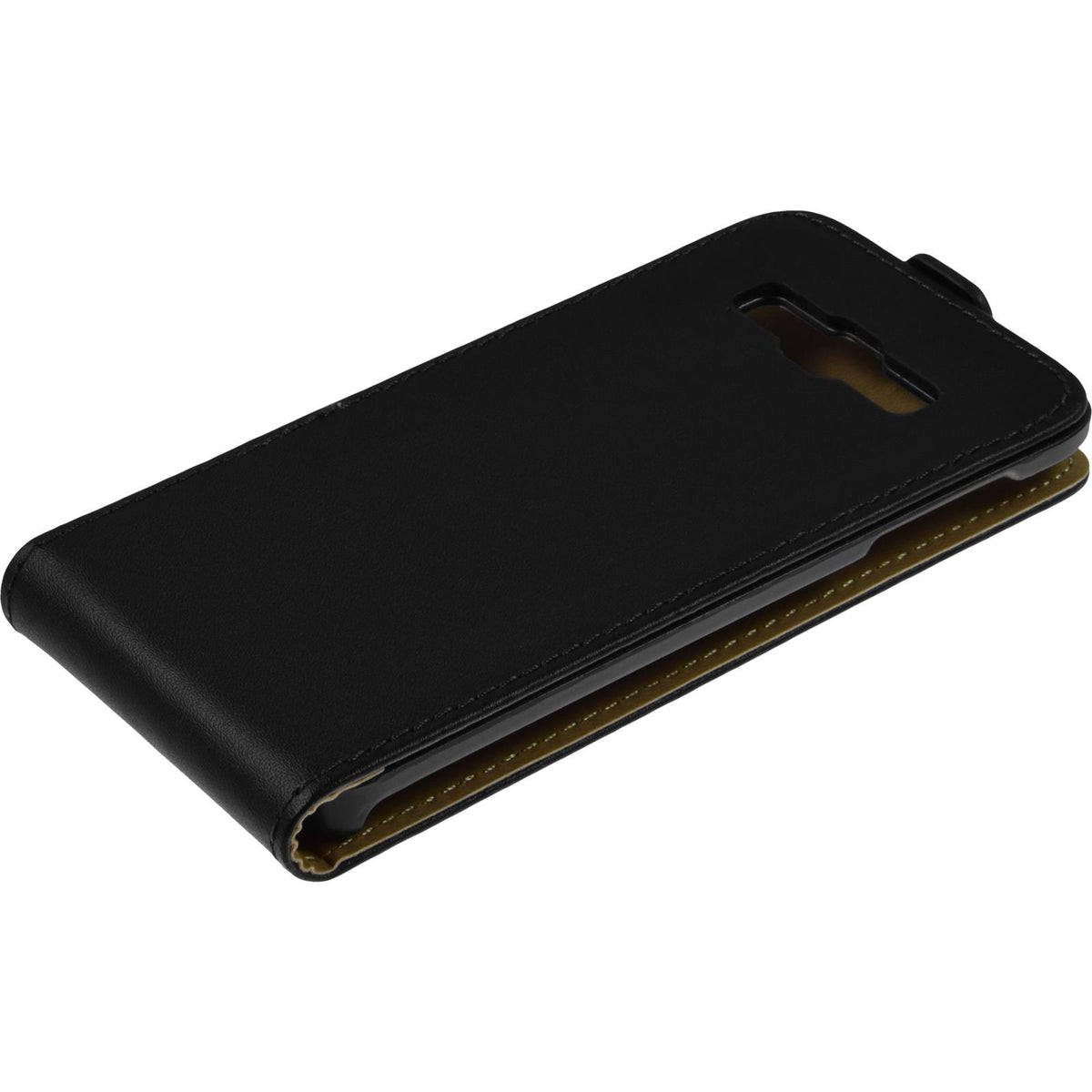 Kunst-Lederhülle für Samsung Galaxy A3 (A300) - Flip-Case schwarz – Ansicht 3