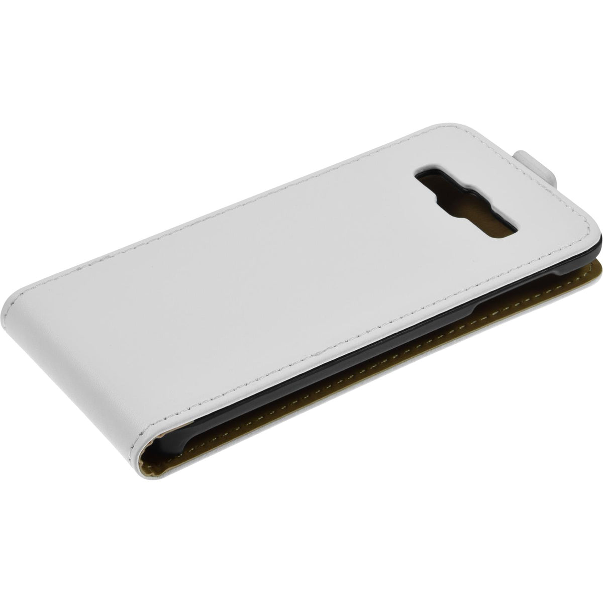 Kunst-Lederhülle für Samsung Galaxy A3 (A300) - Flip-Case weiß – Ansicht 3