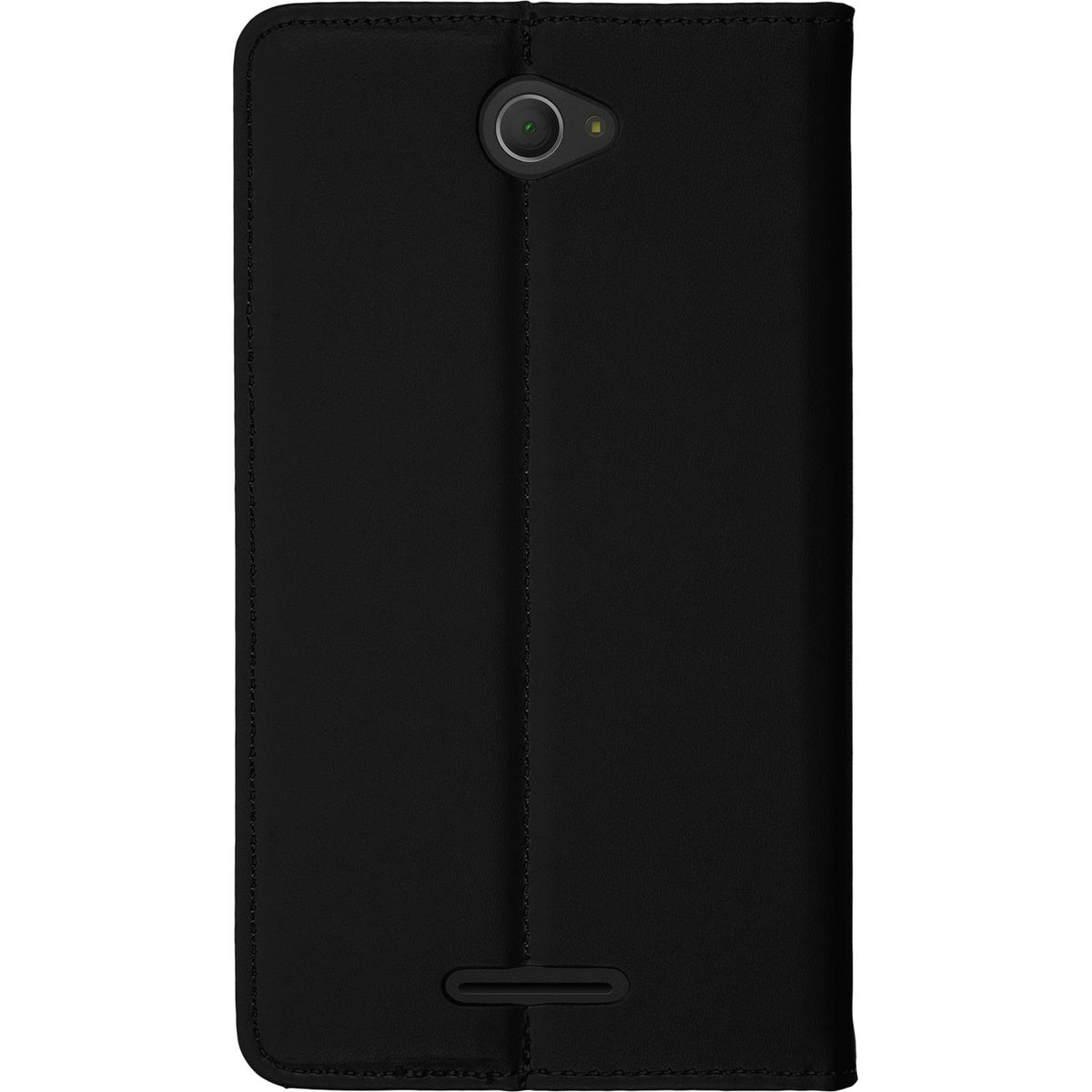 Kunst-Lederhülle für Sony Xperia E4 - Book-Case schwarz – Ansicht 6