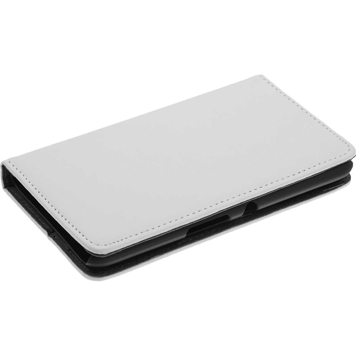 Kunst-Lederhülle für Sony Xperia E4 - Book-Case weiß – Ansicht 3