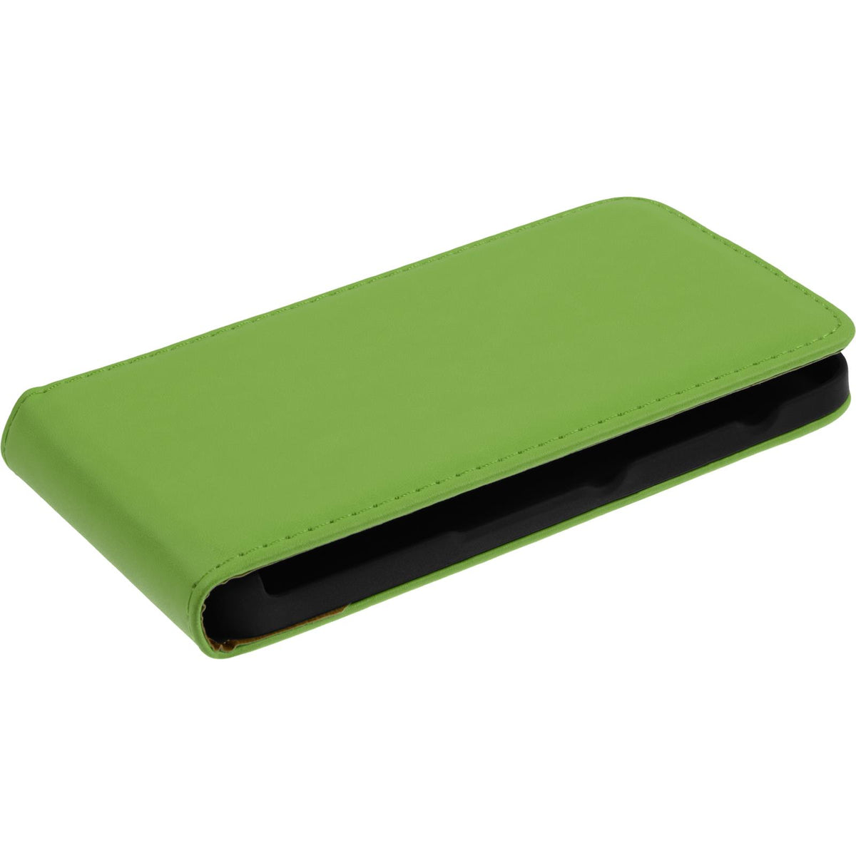 Kunst-Lederhülle für Sony Xperia E4 - Flip-Case grün – Ansicht 2