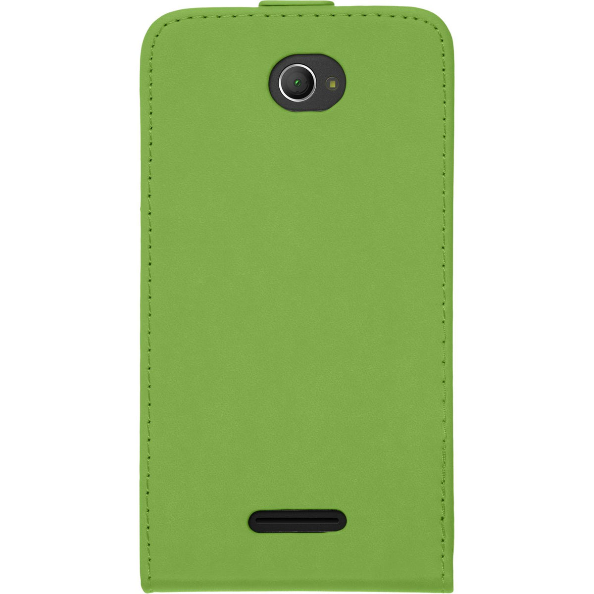 Kunst-Lederhülle für Sony Xperia E4 - Flip-Case grün – Ansicht 5