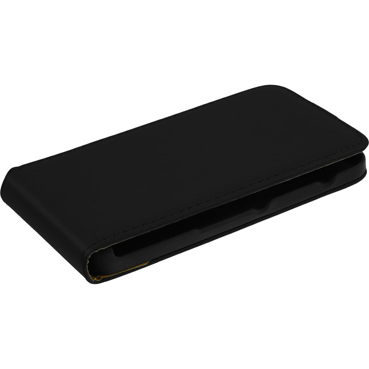 Kunst-Lederhülle für Sony Xperia E4 - Flip-Case schwarz – Ansicht 2