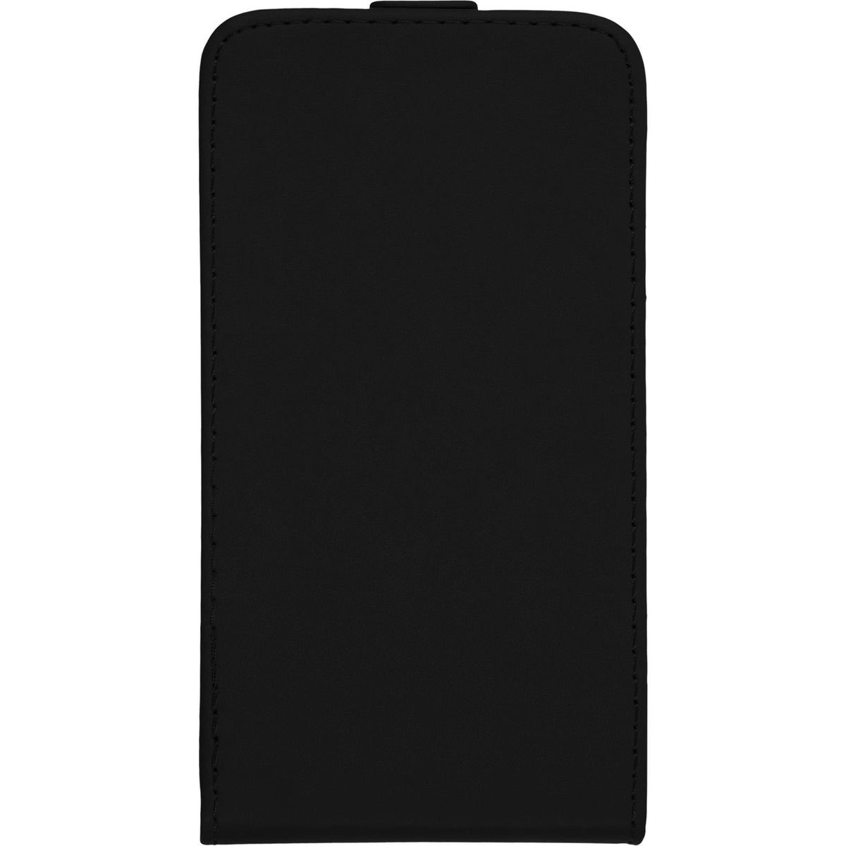 Kunst-Lederhülle für Sony Xperia E4 - Flip-Case schwarz – Ansicht 4