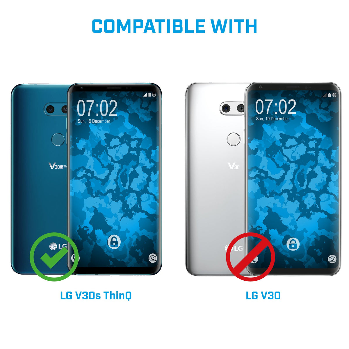 Case für LG V30S ThinQ - Hülle schwarz gummiert Hard-case – Ansicht 6