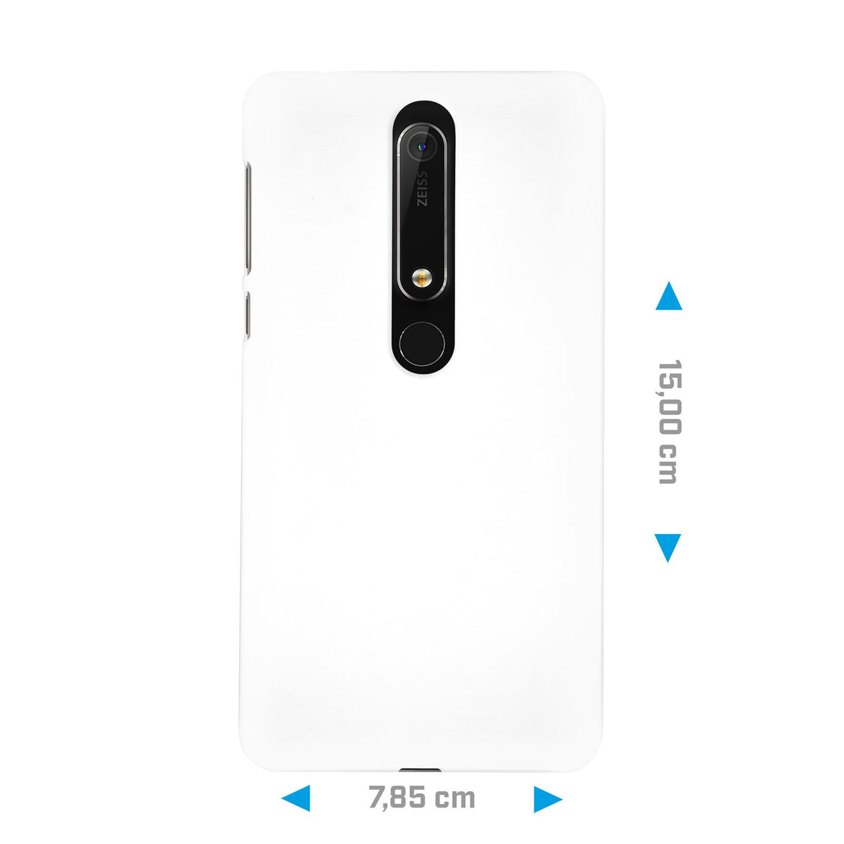 Case für Nokia 6.1 (2018) - Hülle weiß gummiert Hard-case – Ansicht 2