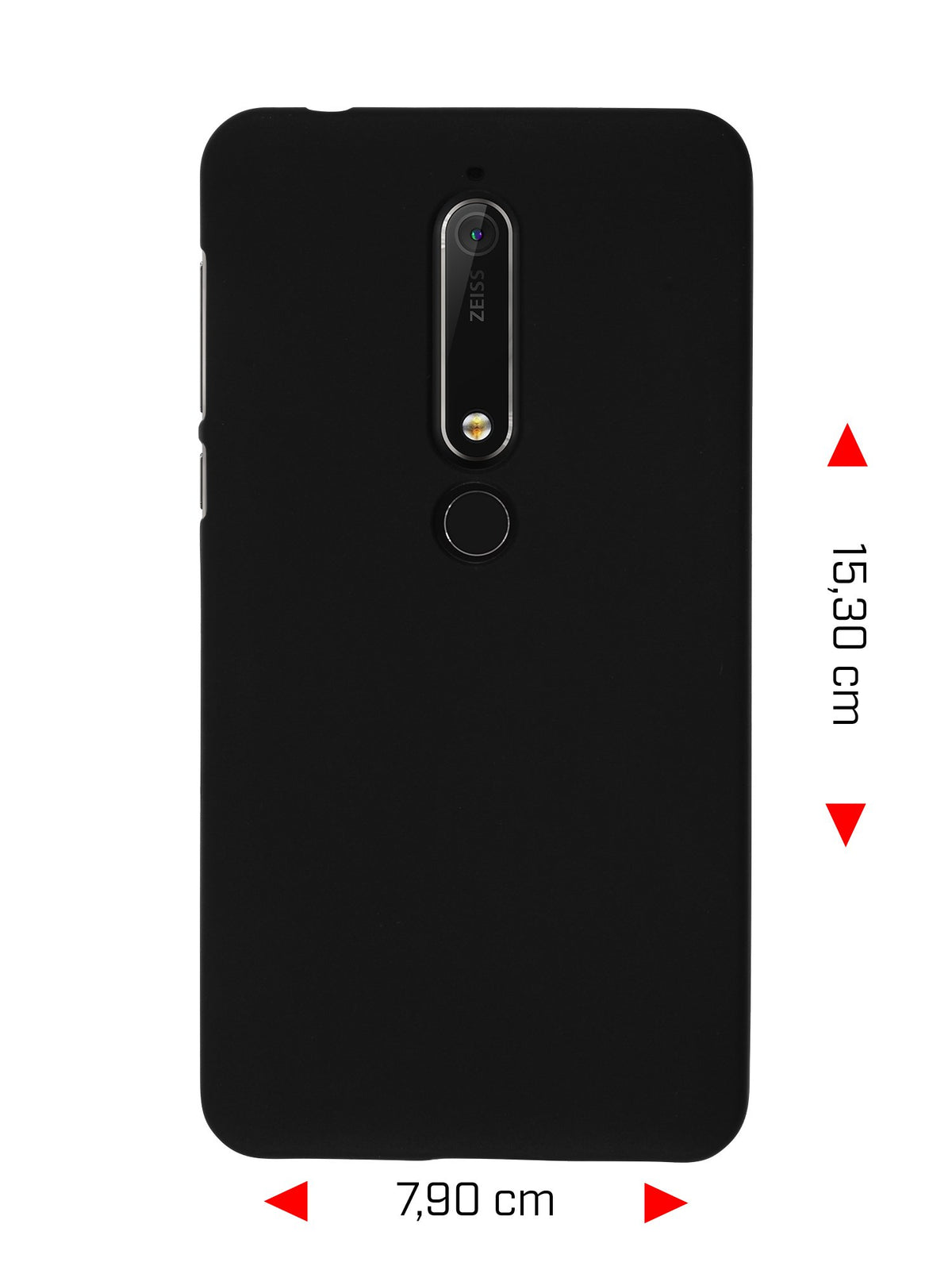 Case für Nokia 6.1 (2018) - schwarz Silikon Hülle matt – Ansicht 3