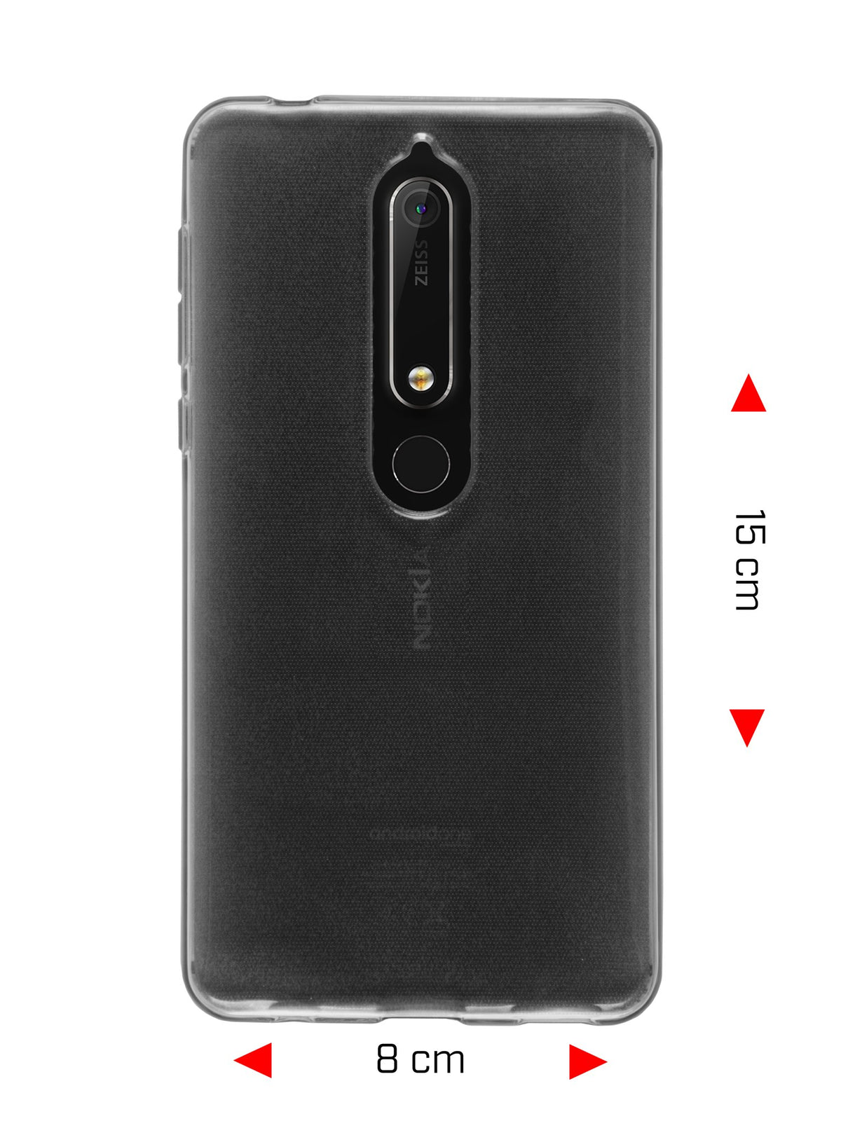 Case für Nokia 6.1 (2018) - Crystal Clear Silikon Hülle transparent – Ansicht 2