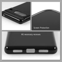 PhoneNatic Case kompatibel mit Google Pixel 7 – Schwarz Silikon Hülle crystal-case Cover