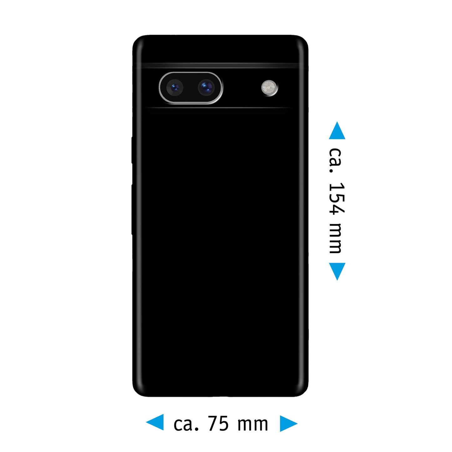 PhoneNatic Case kompatibel mit Google Pixel 7a – Schwarz Silikon Hülle crystal-case Cover