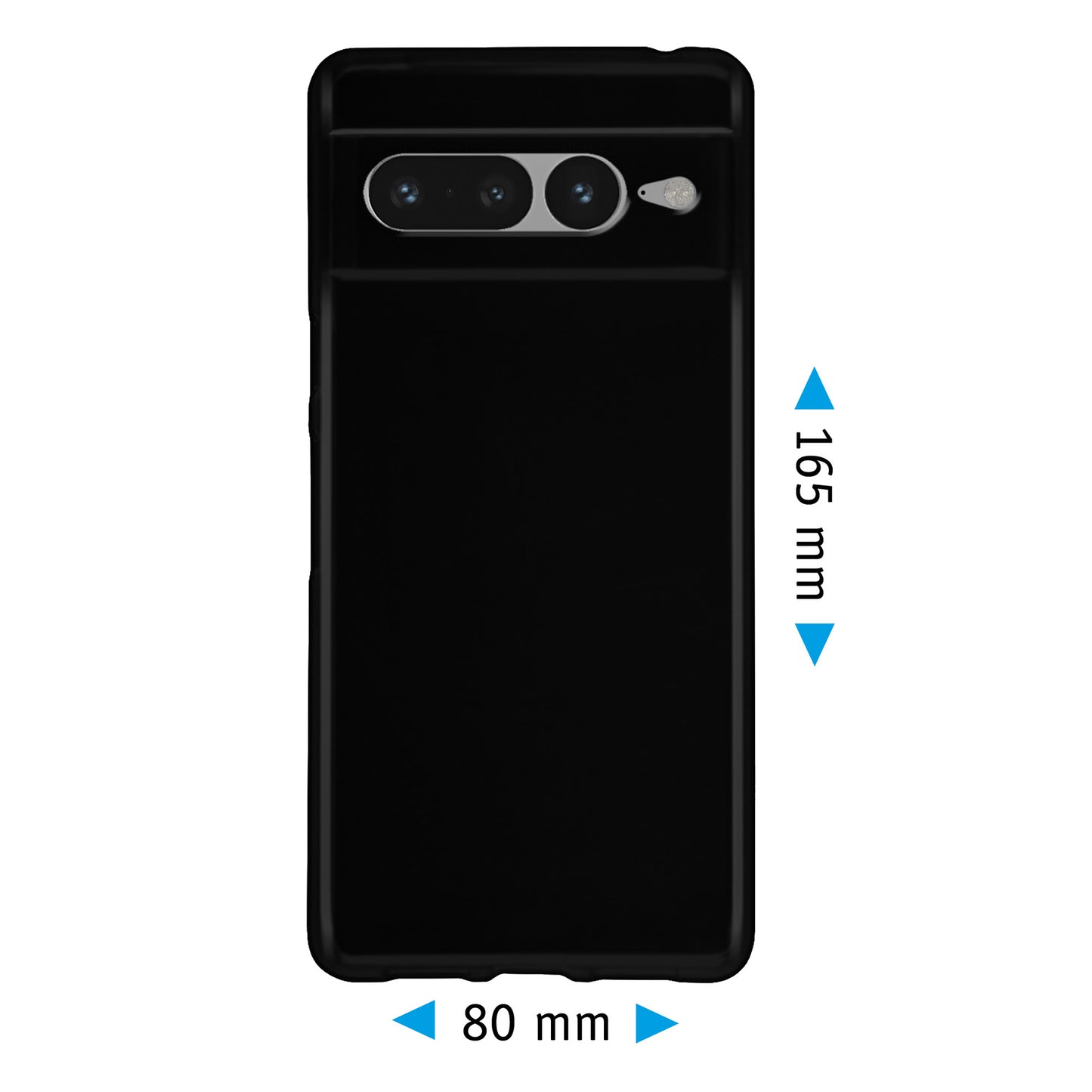 PhoneNatic Case kompatibel mit Google Pixel 7 Pro – Schwarz Silikon Hülle crystal-case Cover