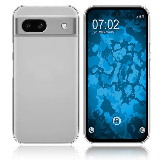 PhoneNatic Case kompatibel mit Google Pixel 8a – Transparent Silikon Hülle crystal-case Cover