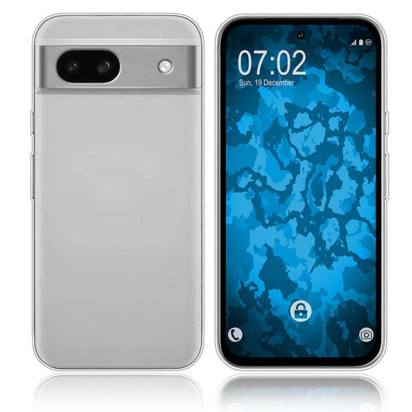 PhoneNatic Case kompatibel mit Google Pixel 8a – Transparent Silikon Hülle crystal-case Cover