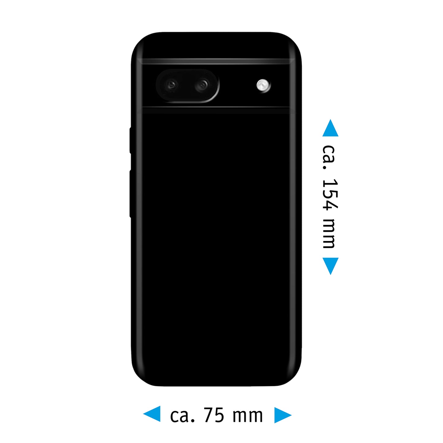PhoneNatic Case kompatibel mit Google Pixel 8a – Schwarz Silikon Hülle crystal-case Cover