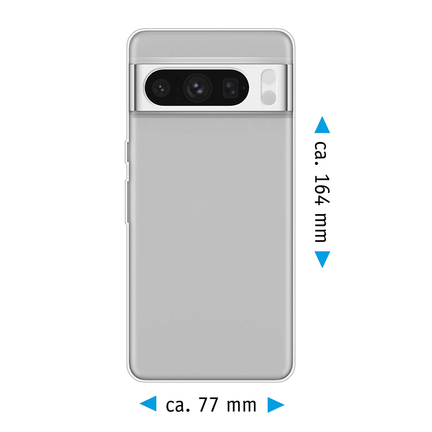 PhoneNatic Case kompatibel mit Google Pixel 8 Pro – Transparent Silikon Hülle crystal-case Cover