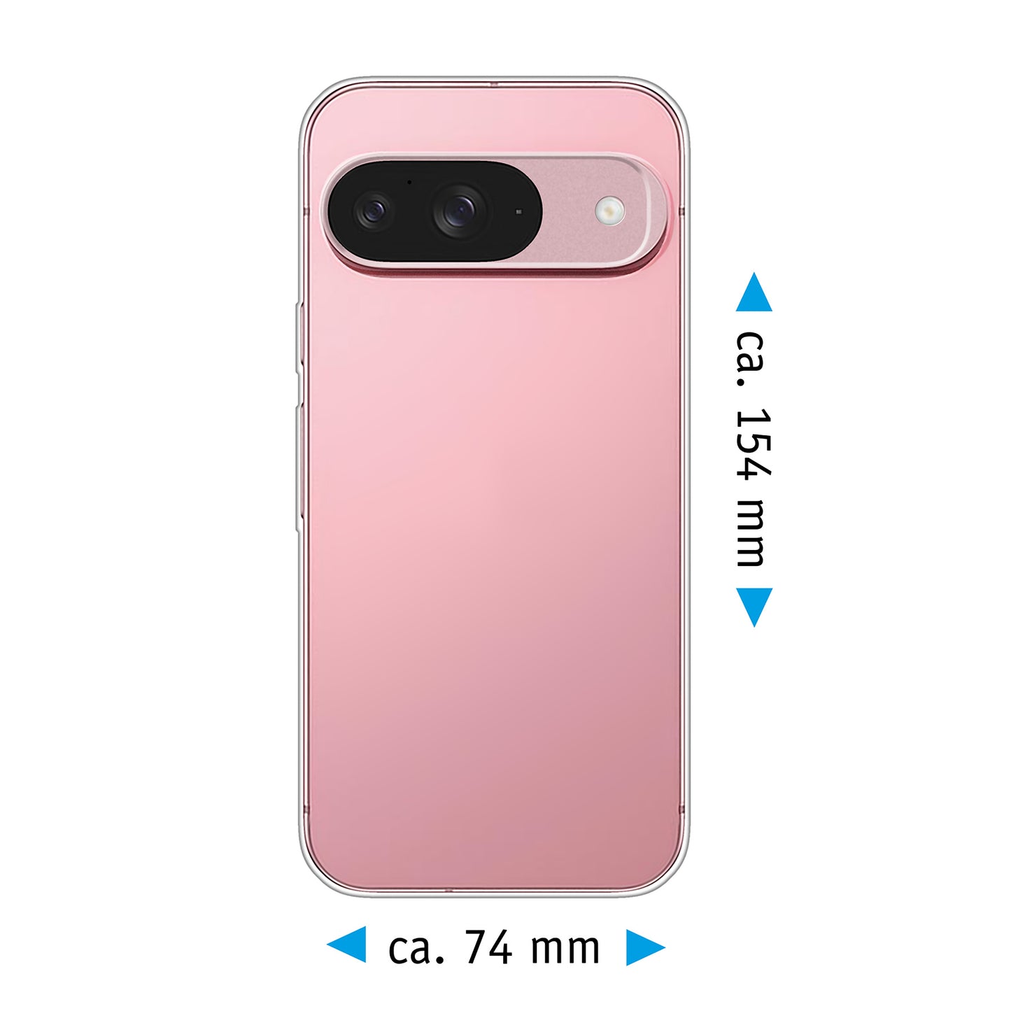 PhoneNatic Case kompatibel mit Google Pixel 9 – Transparent Silikon Hülle crystal-case Cover
