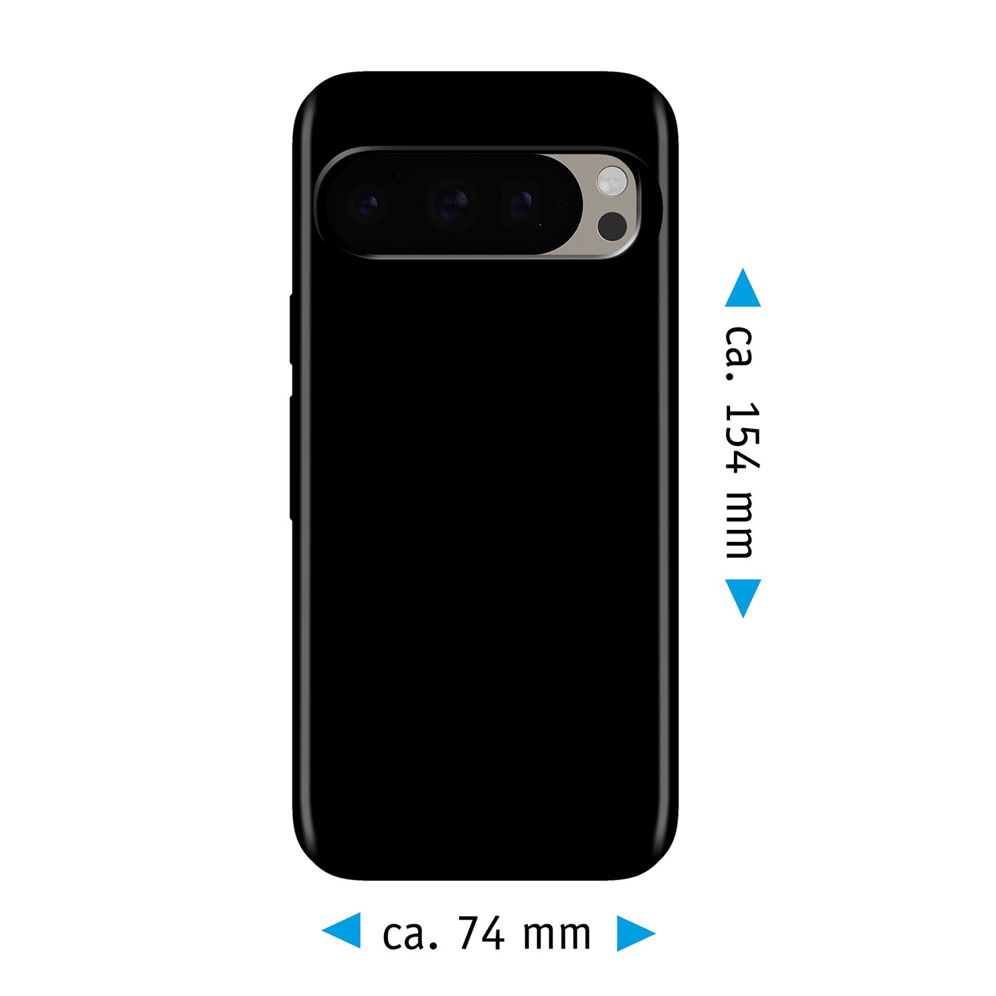 PhoneNatic Case kompatibel mit Google Pixel 9 Pro – Schwarz Silikon Hülle crystal-case Cover