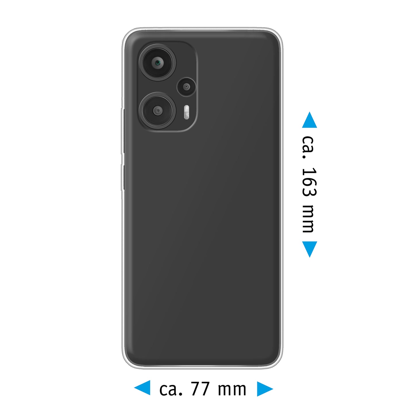 PhoneNatic Case kompatibel mit Xiaomi Poco F5 – Transparent Silikon Hülle crystal-case Cover