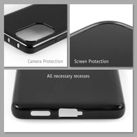 PhoneNatic Case kompatibel mit Xiaomi Poco F5 | Note 12 Turbo – Schwarz Silikon Hülle crystal-case Cover