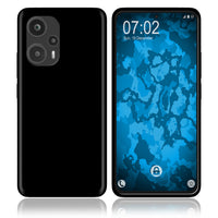 PhoneNatic Case kompatibel mit Xiaomi Poco F5 | Note 12 Turbo – Schwarz Silikon Hülle crystal-case Cover