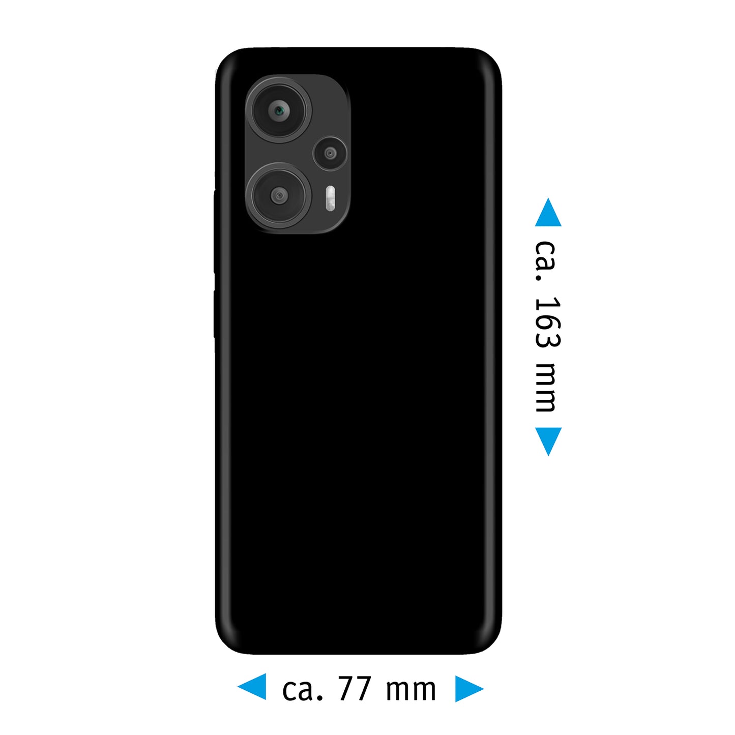 PhoneNatic Case kompatibel mit Xiaomi Poco F5 – Schwarz Silikon Hülle crystal-case Cover