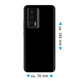 PhoneNatic Case kompatibel mit Xiaomi Poco F5 Pro – Schwarz Silikon Hülle crystal-case Cover