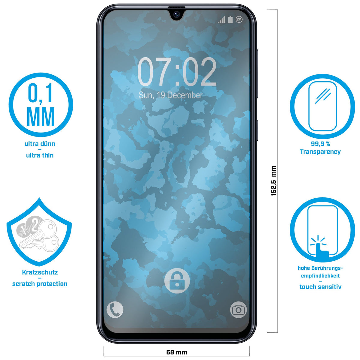2er-Pack Displayschutzfolien klar für Samsung Galaxy M31 – Ansicht 2