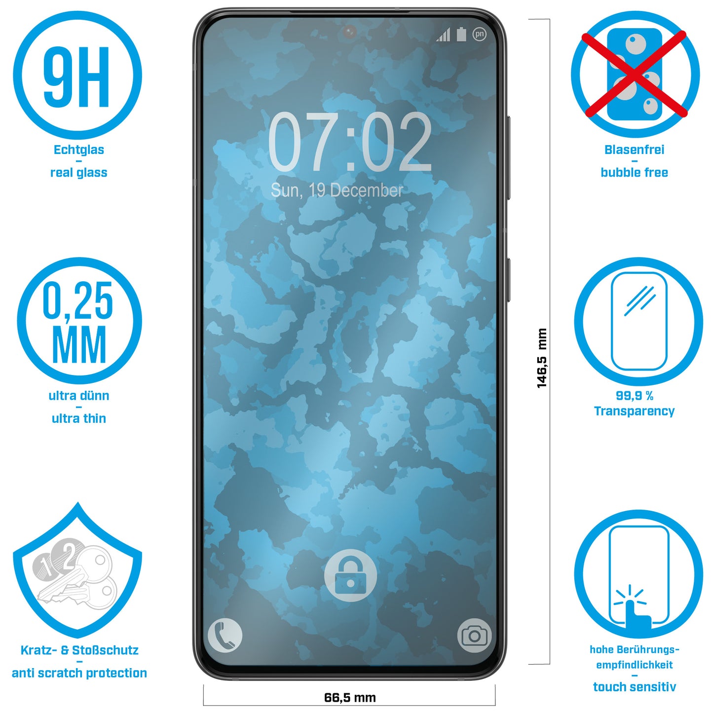 1x Glasfolie klar für Samsung Galaxy S21 – Panzerglas für Samsung Galaxy S21
