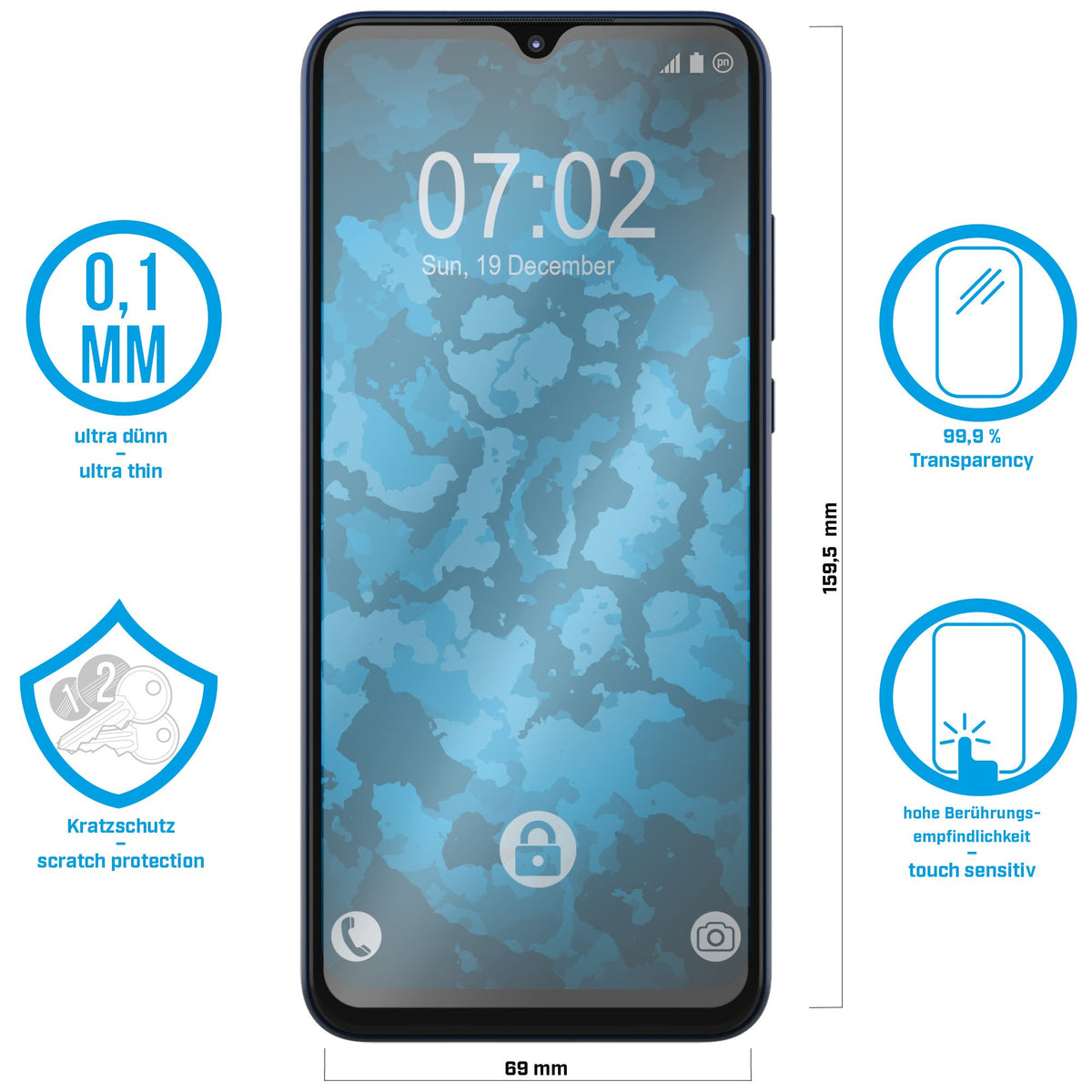 8er-Pack Displayschutzfolien klar für Motorola Moto G Play (2021) – Ansicht 2