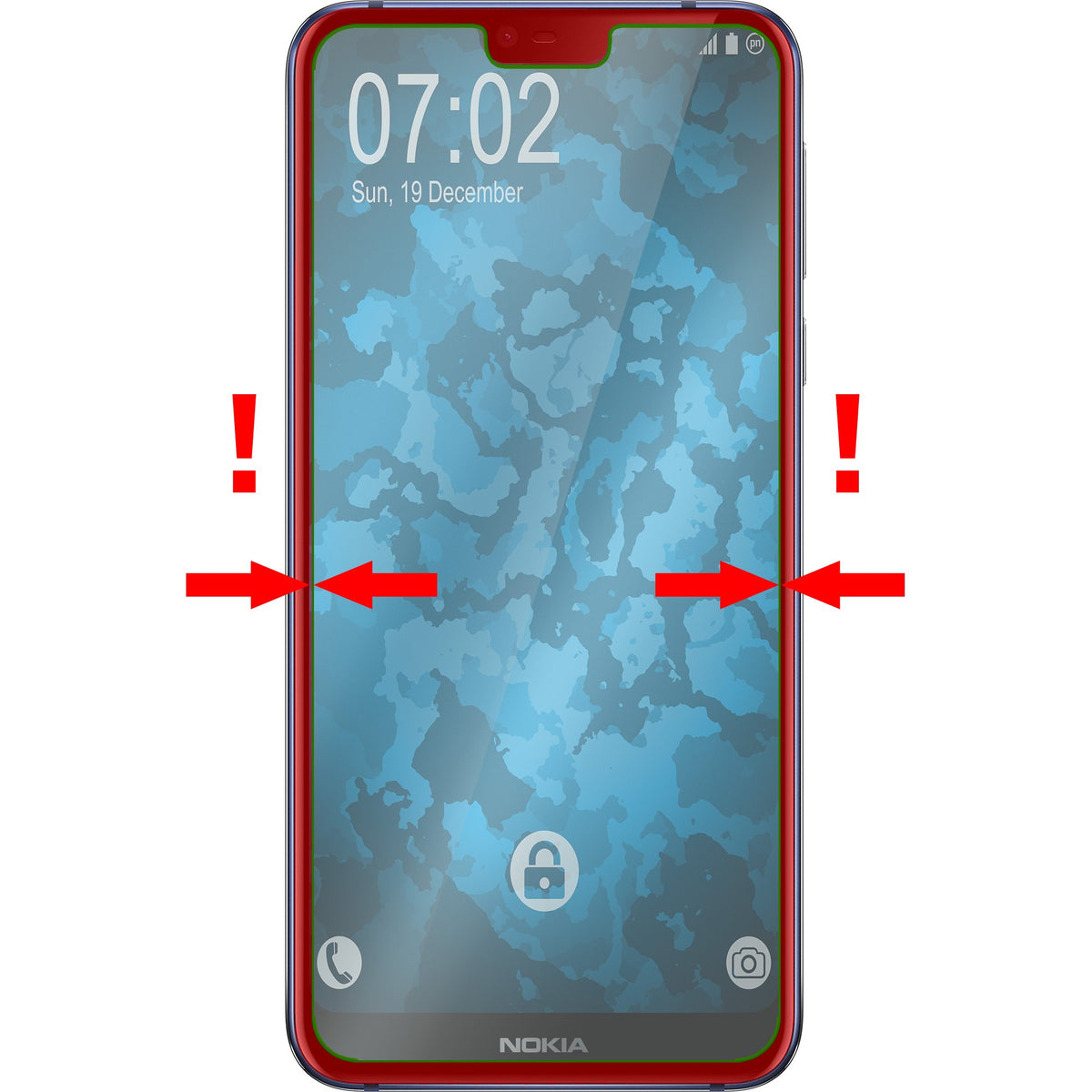 1x Glas-Folie klar für Nokia 6.1 Plus – Ansicht 2