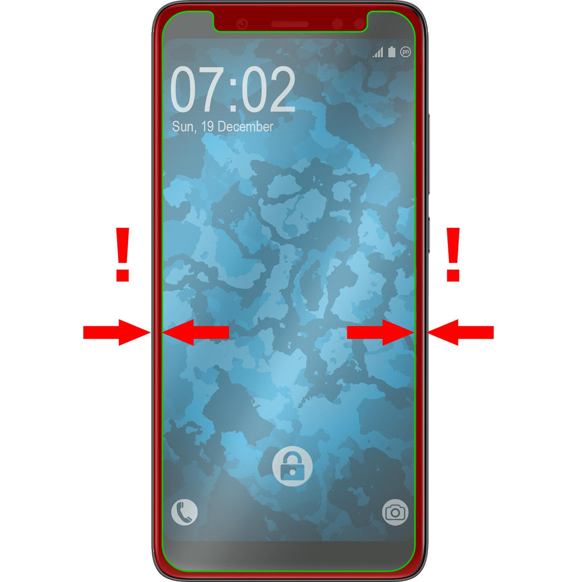 2x Glas-Folie klar für Xiaomi Redmi Note 5 Pro – Ansicht 3