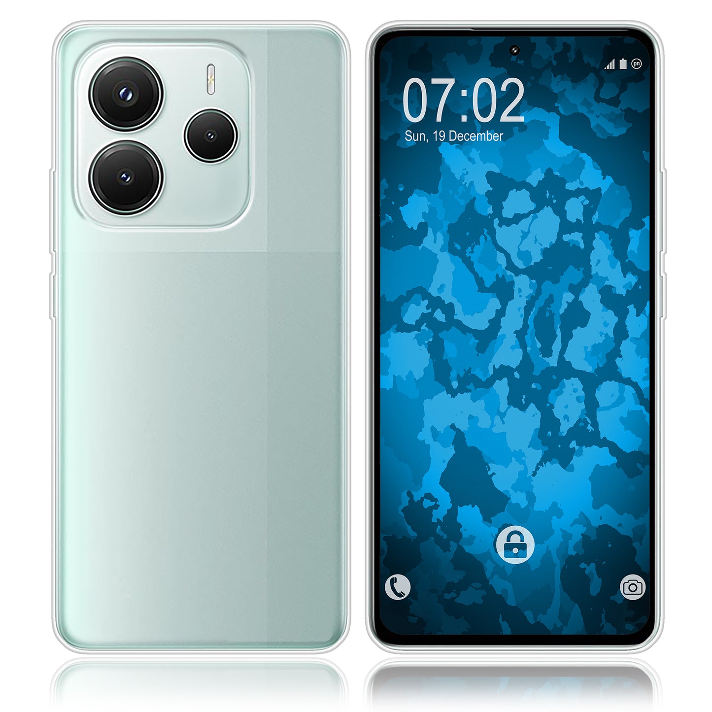 PhoneNatic Case kompatibel mit Xiaomi Redmi Note 14 5G – Transparent Silikon Hülle crystal-case Cover