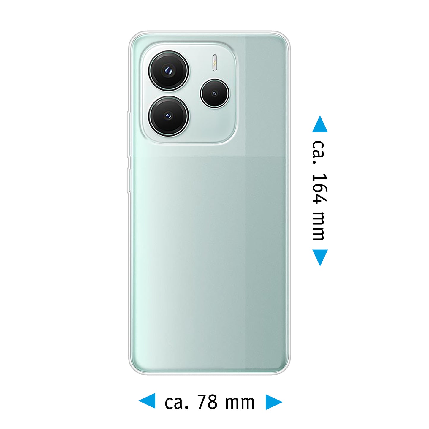 PhoneNatic Case kompatibel mit Xiaomi Redmi Note 14 5G – Transparent Silikon Hülle crystal-case Cover