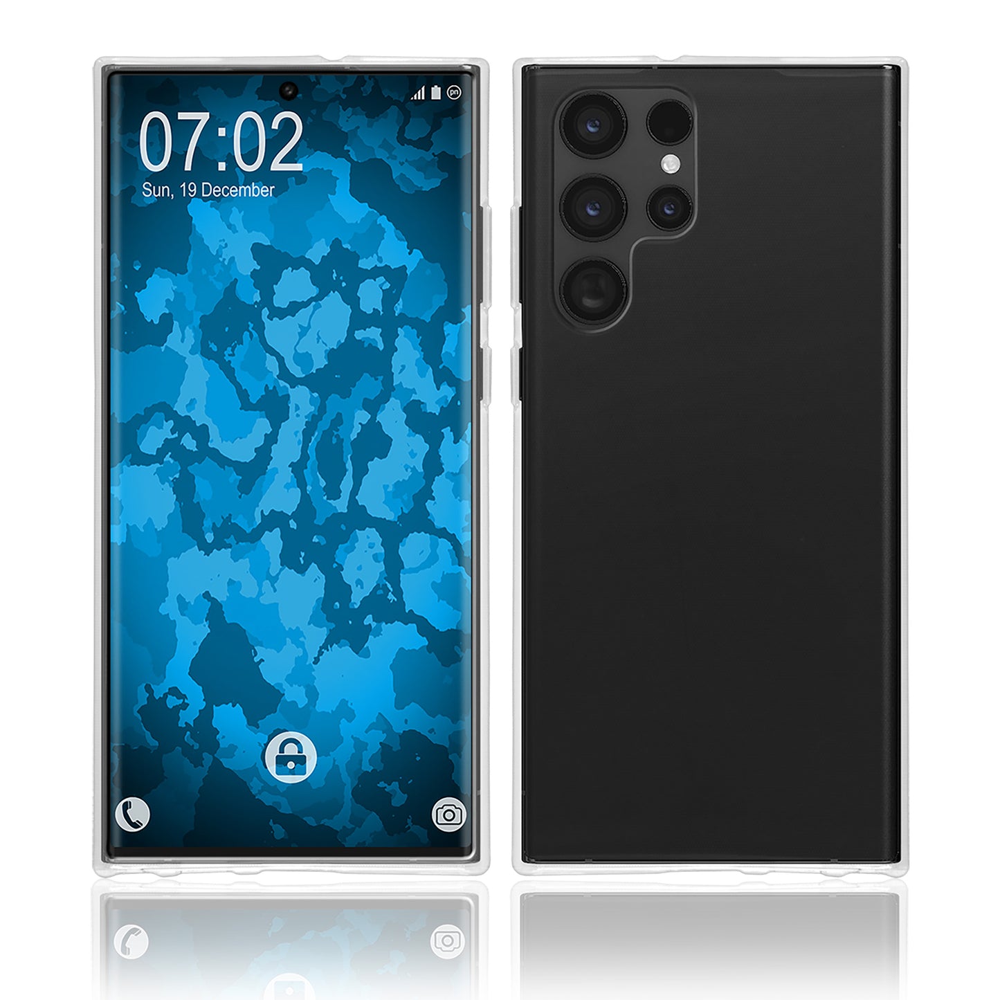 PhoneNatic Case kompatibel mit Samsung Galaxy S23 Ultra – Crystal Clear Silikon Hülle crystal-case Cover