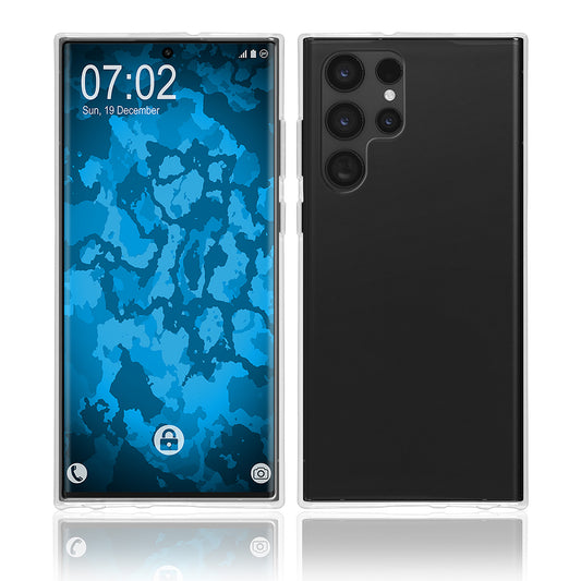 PhoneNatic Case kompatibel mit Samsung Galaxy S23 Ultra – Crystal Clear Silikon Hülle crystal-case Cover