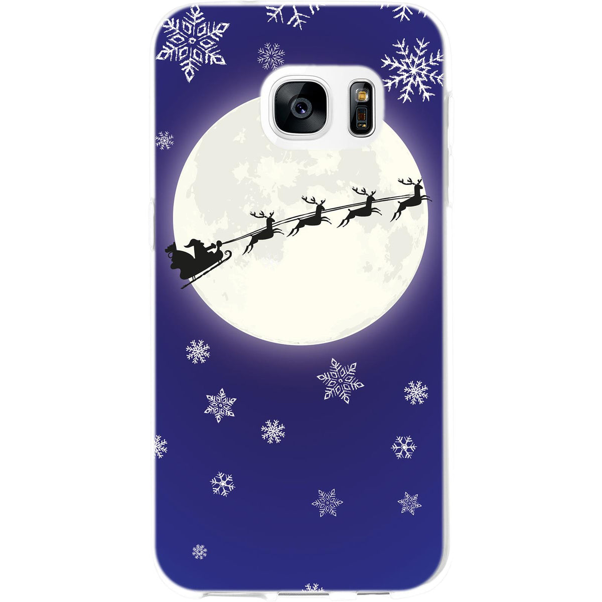 Case für Samsung Galaxy S7 Silikon-Hülle X Mas Weihnachten Santa - Snowflakes M4 – Ansicht 2