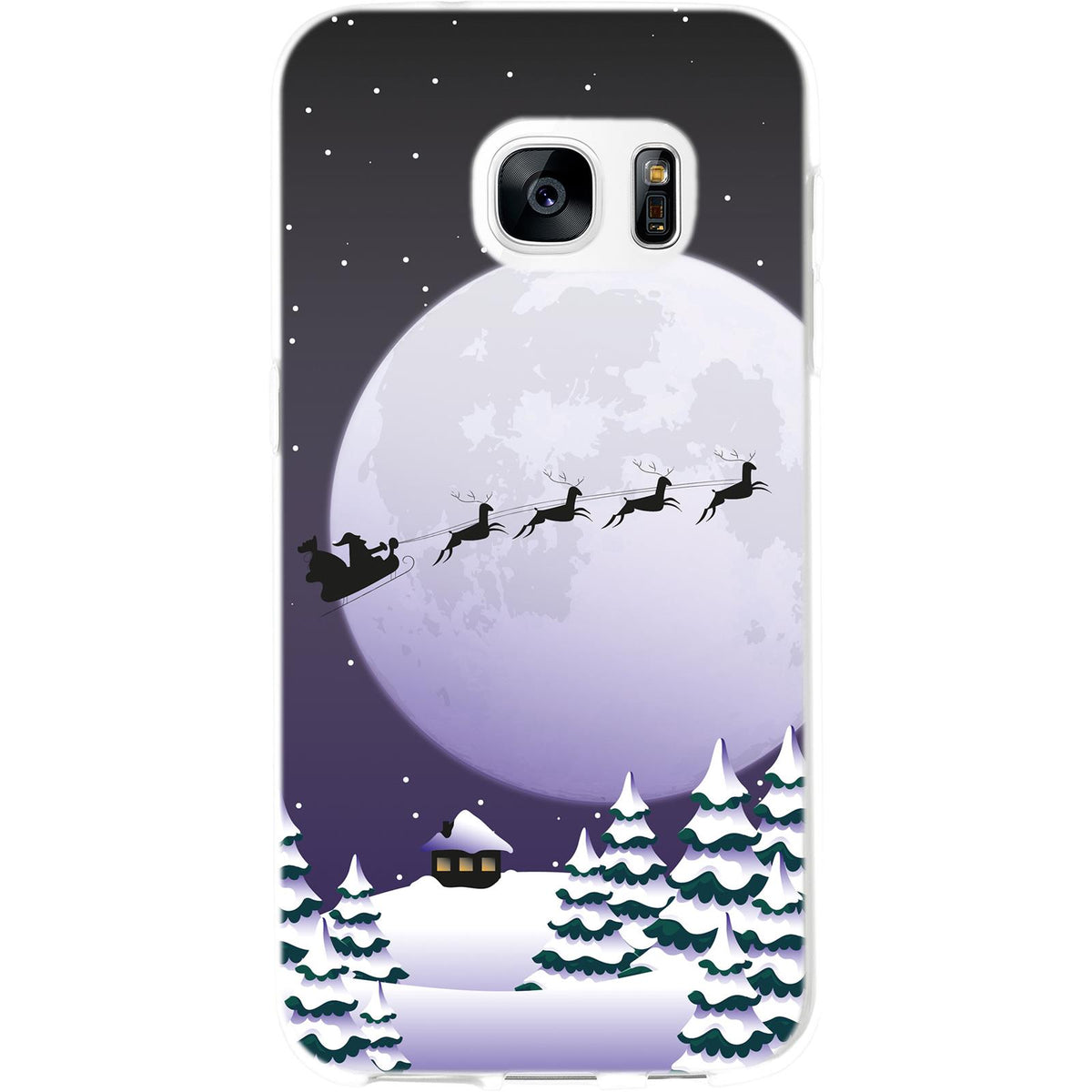 Case für Samsung Galaxy S7 Silikon-Hülle X Mas Weihnachten Santa - Night M5 – Ansicht 2
