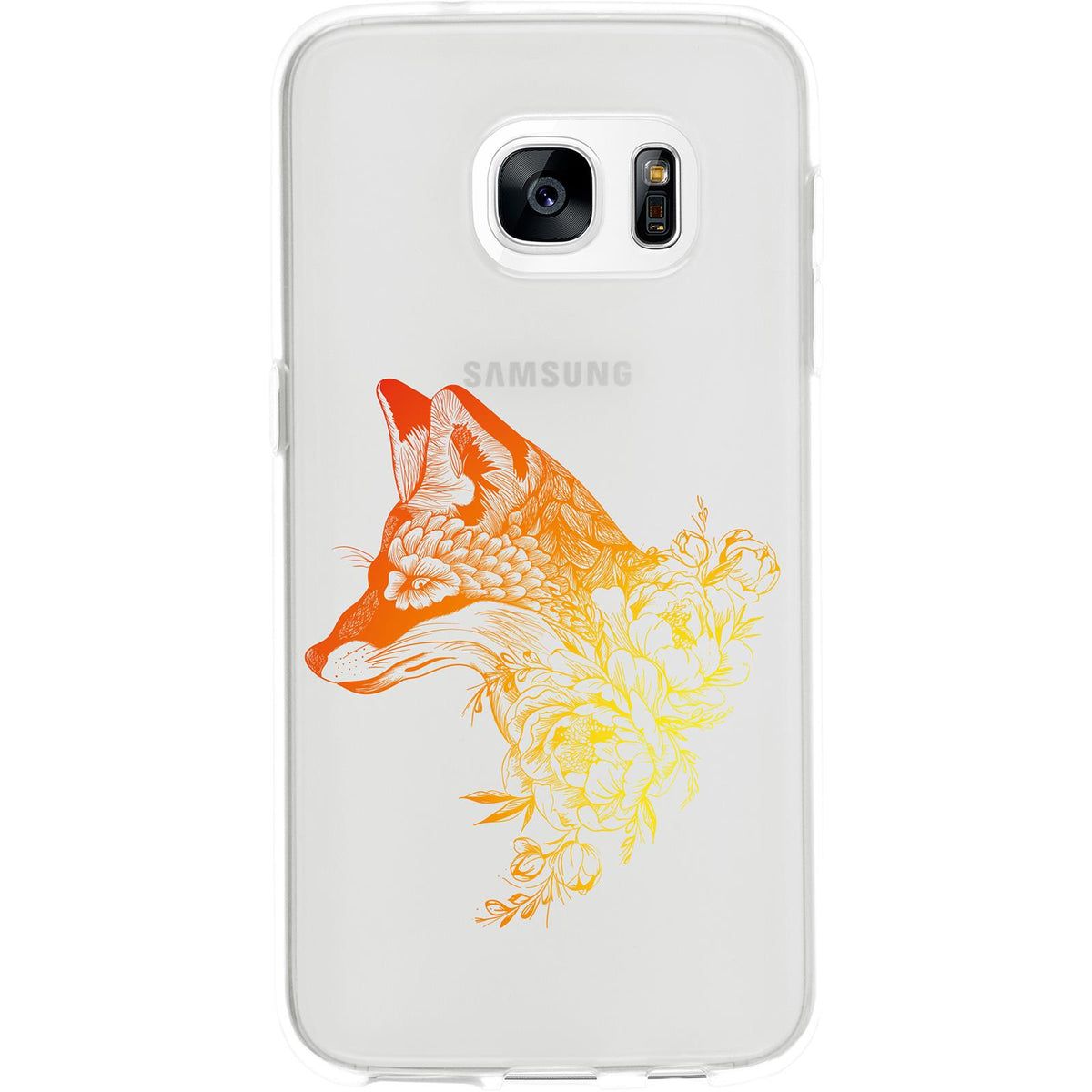 Case für Samsung Galaxy S7 Silikon-Hülle Floral Fuchs M1-2 – Ansicht 2