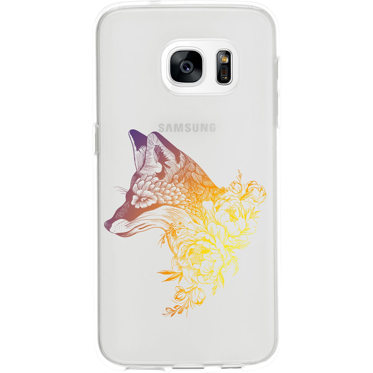 Case für Samsung Galaxy S7 Silikon-Hülle Floral Fuchs M1-3 – Ansicht 2